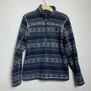 The North Face Navy and Gray Zip Up Sweater